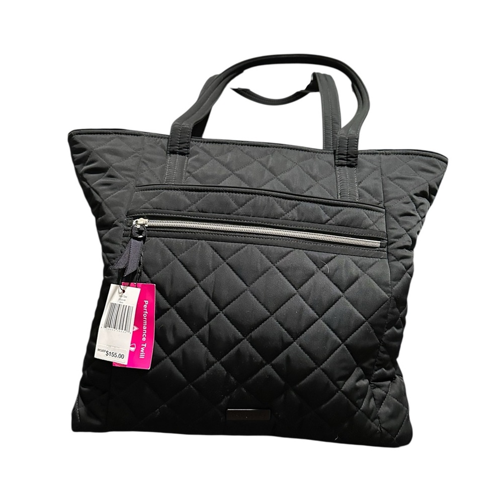 Vera Bradley Performance Twill Large Tote – Black Quilted NWT